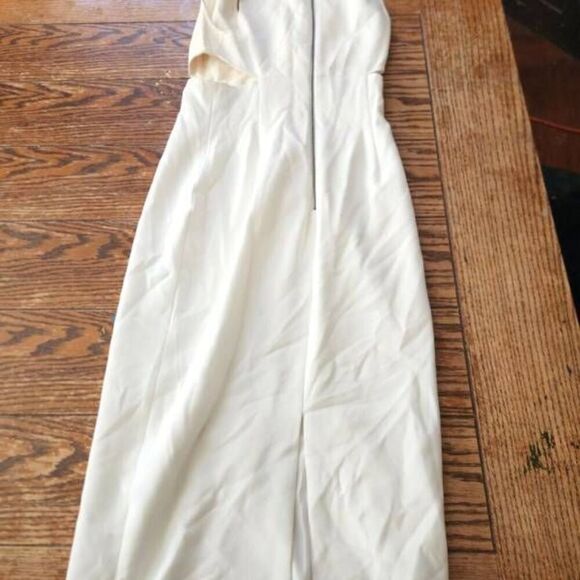 ALICE & OLIVIA RIKI CUTOUT WHITE SHEATH DRESS sz 2 - Picture 6 of 6